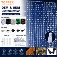 2m x 2m Festival de Navidad Hada Alambre de goma luces al aire libre impermeable casa cortina led para boda decoración de Año Nuevo