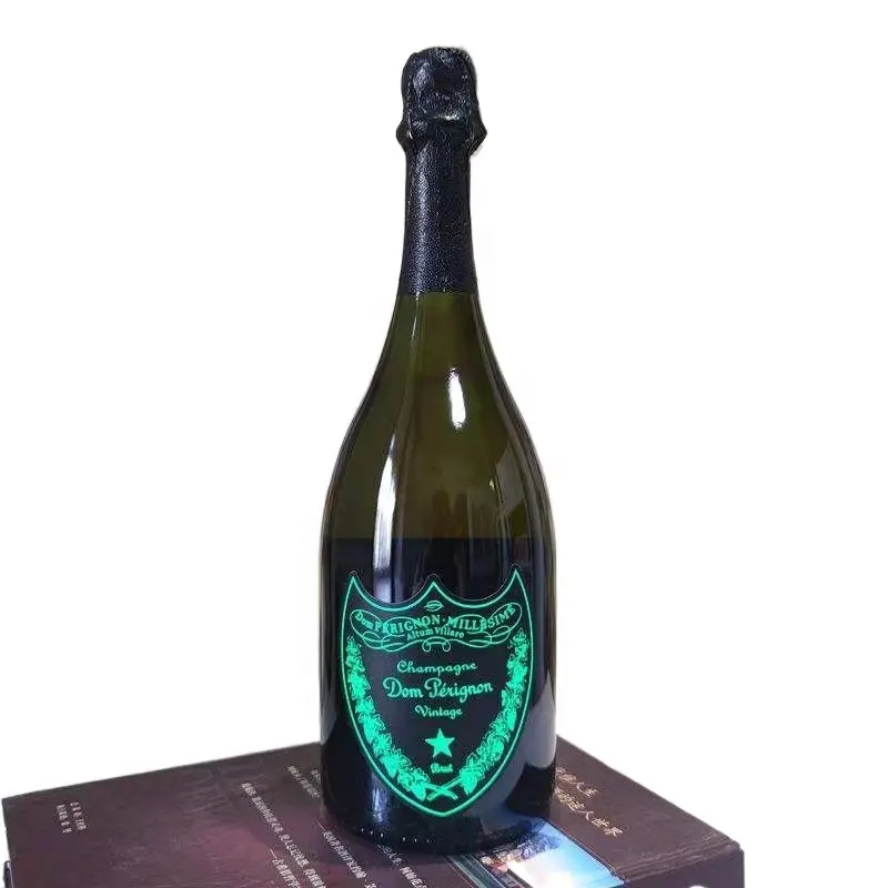 OEM Custom logo High Quality Waterproof Champagne Vodka Wine EL Luminous label LED light Label for champagne wine