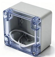 Boîtier étanche transparent ABS+PC IP65 avec joint en mousse de silicone pour protection extérieure