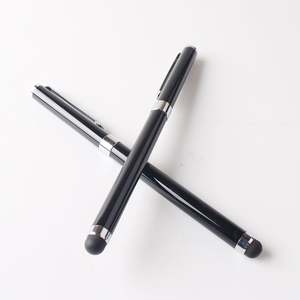 Bolígrafo de Metal con Tinta de Gel Personalizado Negro con Punta Táctil - Product Image 3