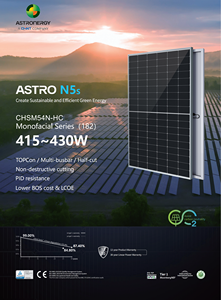 แผงโซลาร์เซลล์ Astronergy 430W แบบโมโนเฟเชียล กระจกเดี่ยว กรอบสีดำ 420W 425W 430W โมโนโซลาร์ สำหรับระบบหลังคาโซลาร์เซลล์ - Product Image 3