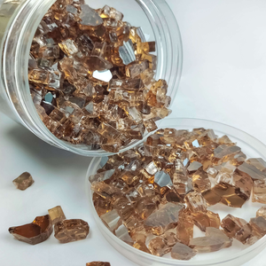 Pierres de verre réfléchissantes vertes de 1/2 pouce pour foyer extérieur industriel, foyer au propane, table de foyer, aménagement paysager décoratif - Product Image 3