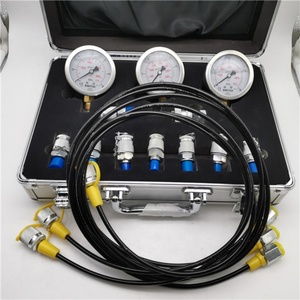 3 Gauges Hydraulic Pressure Testing Kit <b>Diagnostic</b> <b>Tool</b> Set, Hydraulic Pressure Measurement Kit for All Heavy Equipments - Product Image 6