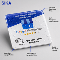 Étiquette autocollante NFC métallique ISO RFID grande taille, étanche, 13,56 MHz, pour cartes de visite, réseaux sociaux, menus de table, utilisation en hôtel/restaurant