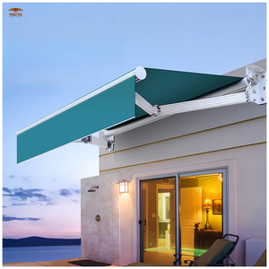 Toldo Retráctil de Lujo de 3x1.5m, Carpa Impermeable <span class=keywords><strong>para</strong></span> Exteriores, Gazebo Manual <span class=keywords><strong>para</strong></span> Balcón - Product Image 1