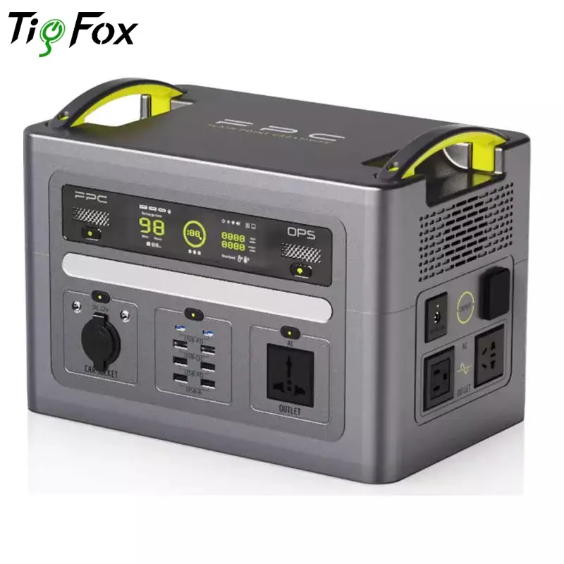 Tig Fox Solar 1kw 1000w Rechargeable Generator Solar Battery Power Bank Portable Power Station Solar Generator 220v Portable