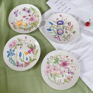 Assiettes en céramique de style moderne en gros, ensembles d'assiettes à dîner, assiettes à fleurs - Product Image 3