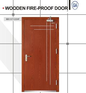 Portes en acier-bois ignifuges bon marché de haute qualité, porte d'entrée en acier-bois, porte intérieure. - Product Image 2