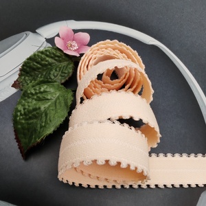 สายรัดผ้าสแปนเด็กซ์/ ไนลอนถักลายทางยืดหยุ่น20มม. สายรัดขอบมีความยืดหยุ่นสูงวัสดุหลายสี - Product Image 2