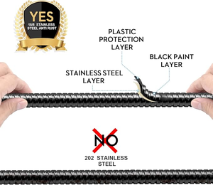 Manguera de Ducha Flexible de Acero Inoxidable de Alta Presión para Baño Moderno con Conexión Universal - Product Image 4