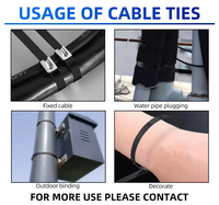 Bridas para Cables Recubiertas de PVC CHCC de 5.6x100mm, Bridas Autoblocantes con Núcleo de Acero Inoxidable 304, Resistentes a la Corrosión para Uso en Exteriores