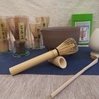 Kit de démarrage avec logo personnalisé Set de poudre Matcha fait à la main Pinceau de tradition japonaise Outils 100 dents Chasen Fouet Matcha en bambou