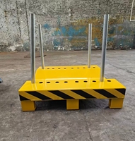 Étagère de stockage robuste en acier pour bobines, palette métallique en V avec poteaux de butée réglables, capacité 4000 kg