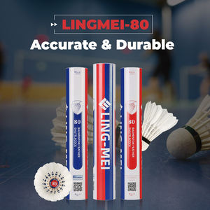 LINGMEI-80 BWF approuvé approvisionnement <span class=keywords><strong>d</strong></span>'usine <span class=keywords><strong>Badminton</strong></span> en plumes <span class=keywords><strong>d</strong></span>'oie stable <span class=keywords><strong>de</strong></span> vol <span class=keywords><strong>de</strong></span> haute qualité pour tournoi professionnel - Product Image 6