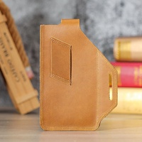 Étui de téléphone portable vintage en cuir véritable de haute qualité pour homme, étanche, avec clip de ceinture, boucle de ceinture, fermeture à bouton, sac de ceinture