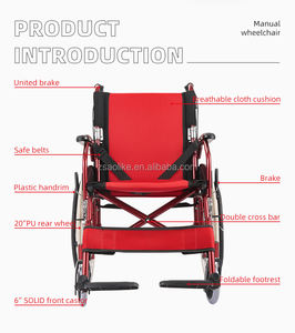 Silla de Ruedas Ligera de Aluminio con Recubrimiento Nano, Modelo Aolike ALK863LAJP-20, Versión Actualizada 2026, con Freno Integrado - Product Image 4