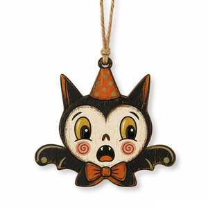 Ensemble d'ornements en <span class=keywords><strong>bois</strong></span> vintage rétro pour Halloween, étiquettes suspendues en <span class=keywords><strong>bois</strong></span>, décoration murale pour arbre d'Halloween, plateau à étages, cadeau - Product Image 5