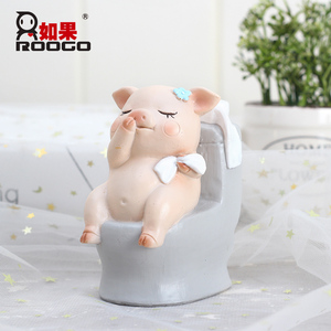 <span class=keywords><strong>Figurine</strong></span> de cochon musical en polyrésine écologique artisanale en gros, design cochon bouffant jouant de l'ukulélé, en résine peinte <span class=keywords><strong>à</strong></span> la main pour cadeau - Product Image 2