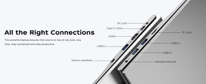 Ordinateur portable ACEMAGIC AX17, écran FHD de 17,3 pouces, processeur Quad Core-12e génération Alder Lake N97, 16 Go de RAM, 512 Go de SSD, nouveau modèle 11 Pro ACEMAGIC - Product Image 4