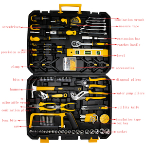 Wholesale Complete Home Repair Toolkit Manual Combination Hand Tool Set Customizable OEM Hard Case Household Tools
