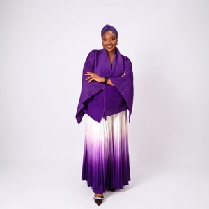 Miyake Nuova Collezione 2026, Set Due Pezzi da Donna, <span class=keywords><strong>Abbigliamento</strong></span> alla Moda, Top e Gonne Plissettate Casual, Vestiti Casual - Product Image 4