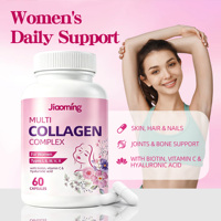 Capsules de collagène marin multi-complexes OEM, complément de peptides de poisson avec vitamine C et biotine pour les femmes, soutien des articulations et des os