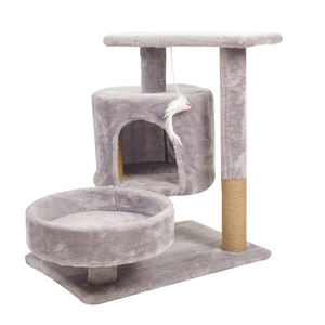 Árvores De Gato De Sisal Natural Arranhando Post para Grande Gato Scratcher Hammock Tower House Multi-Nível Plataforma Cat Tower Scratcher Toy - Product Image 5