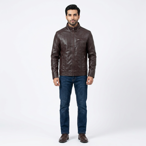 Chaqueta de Cuero Genuino de la Mejor Calidad para Hombre, Chaquetas de Cuero para Motociclistas, Abrigo de Moda Urbana, Chaqueta Bomber para Hombre - Product Image 1