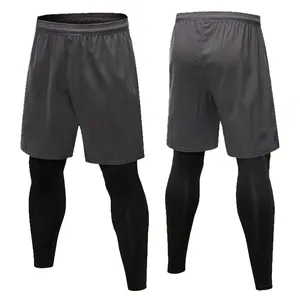 High quality men training jogging wear track pants two piece gym leggings sportswear
