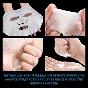 <span class=keywords><strong>Masque</strong></span> en tissu non tissé Y246 hydratant et confortable à base de chitosane soluble dans l'eau et de gel d'organismes marins, pour le soin de <span class=keywords><strong>la</strong></span> peau - Product Image 3