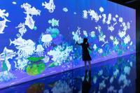 Système de projection immersive interactif, logiciel de projection holographique 3D, kit de capteur Lidar pour salle d'exposition