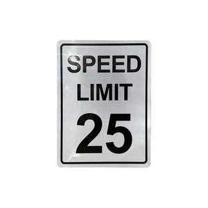 Fabricant de panneaux d'<span class=keywords><strong>avertissement</strong></span> de route réfléchissants HIP Panneau de passage à niveau pour cycliste Panneau de limitation de vitesse MUTCD 25 en aluminium - Product Image 6