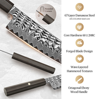Couteau à éplucher HEZHEN en acier Damas forgé, manche en bois d'ébène, couteau de cuisine pour fruits
