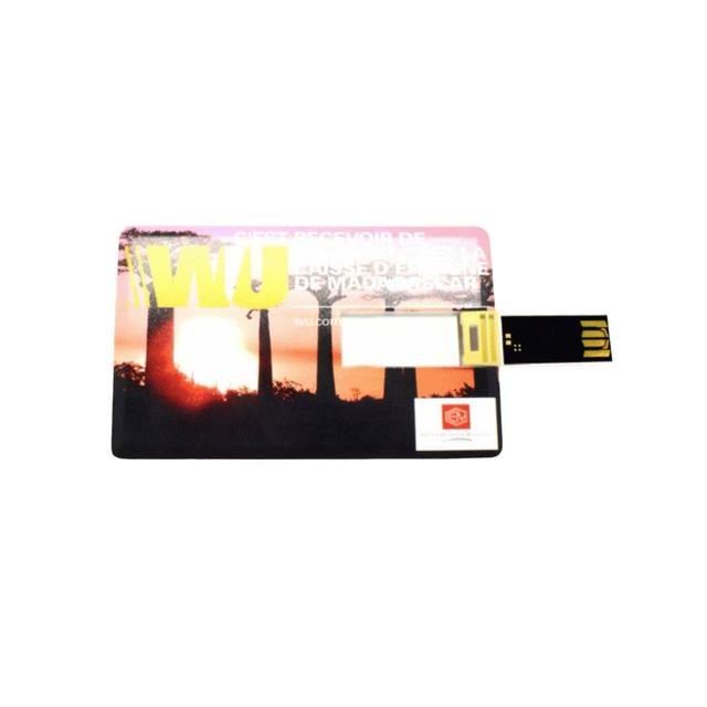 Beckon Metal Card USB 2.0 Flash Drive 32GB 8GB 16GB 64GB Custom Printed Logo Memory Stick for Enterprise Exhibitions