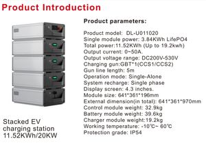 Accatastato v carica carica Station11.52KWh/20KW modulo singolo 3.84KWh potenza LifePO4 batteria Up19.2kwh V2l Rated Mobile di salvataggio di ricarica - Product Image 2