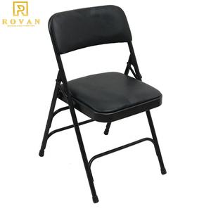 Paketi ile metal katlanır sandalye yastıklı koltuk beyaz açık spor için kullanılan pu deri suudi arabistan katlanır sandalyeler düğün olay - Product Image 2