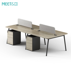 Modern B2B Commercial Office Furniture Workstation Desk Cubicle with Partition Panel for Work and Study - Product Image 2