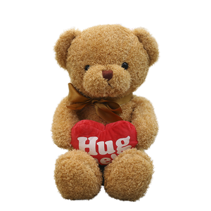 Produttore di simpatico orsacchiotto di peluche peluche morbido <span class=keywords><strong>cuore</strong></span> d'amore ricamato per alleviare lo Stress regalo di San Valentino - Product Image 1