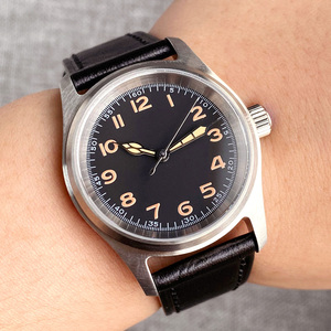 Sterile <strong>Watch</strong> NH35 PT5000 Pilot Diver Mechanical <strong>Watch</strong> Men Snake <strong>Orange</strong> Hand Sapphire Crystal <strong>Dive</strong> 200m Waterproof - Product Image 1