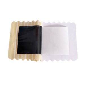 Gestreepte waterjet-gestoffeerde zwarte zalfpleister voor nek, schouder, rug, taille, gewricht, borstpijn, 9cm*12cm, acupuntgebruik - Product Image 3