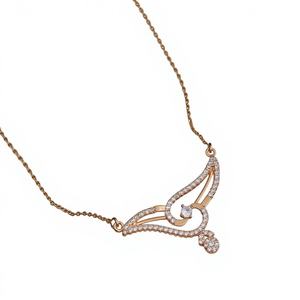 Collar con Colgante de Acero Inoxidable de Alta Calidad, Estilo Infinito de Moda, con Piedras de Circonita Cúbica Creadas en Laboratorio, Joyería Chapada en Oro - Product Image 1