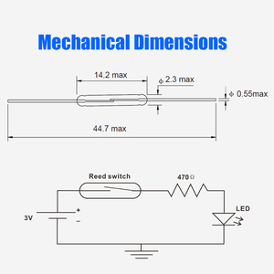 Beelee 2x14 từ sậy chuyển đổi cảm biến sậy chuyển đổi thường mở sậy chuyển đổi cảm biến 220V - Product Image 6