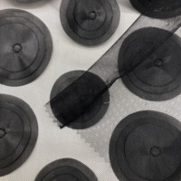 Liquidation d'usine vente de dentelle légère de marque de haute qualité 100% Polyester 80GSM tissu de filet de broderie de maille noire pour robe