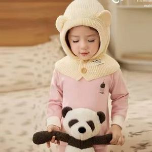 批发畅销儿童男童女童保暖柔软内衣居家服睡衣纯色两件套 - Product Image 5