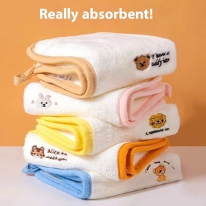 Vente en gros, petit mouchoir carré en coton super doux, serviette de lavage du visage du nouveau-né pour le bain et l'utilisation des pantoufles - Product Image 2