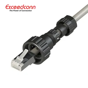 <span class=keywords><strong>Prise</strong></span> et <span class=keywords><strong>prise</strong></span> de courant IP68 <span class=keywords><strong>RJ45</strong></span>, connecteur de montage sur panneau <span class=keywords><strong>RJ45</strong></span>, connecteur étanche - Product Image 1