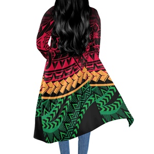 Abrigo Largo con Estampado <span class=keywords><strong>de</strong></span> Tatuaje Polinesio para <span class=keywords><strong>Mujer</strong></span> <span class=keywords><strong>de</strong></span> Talla Grande, Kimono <span class=keywords><strong>de</strong></span> <span class=keywords><strong>Media</strong></span> <span class=keywords><strong>Manga</strong></span>, Diseño <span class=keywords><strong>de</strong></span> Moda Femenina, Ropa Casual <span class=keywords><strong>de</strong></span> Exterior, Ropa Personalizada para <span class=keywords><strong>Mujer</strong></span> - Product Image 5