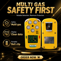 Moniteur de gaz de sécurité pour l'exploitation minière avec boîtier étanche à la poussière IP65 et poignée antidérapante pour environnements souterrains difficiles