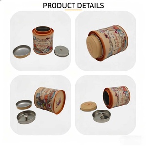 Boîte en fer blanc ronde à double couvercle, motif lapin mignon, pour biscuits, bonbons, <span class=keywords><strong>lait</strong></span> et chewing-gum - Product Image 3