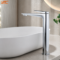 Robinet mitigeur de lavabo commercial en cuivre pour projets hôteliers et d'appartements, avec cartouche en céramique, pour la vente en gros